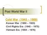 Post World War II - slide 1