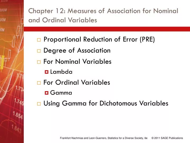 chapter 12 measures of association for nominal and ordinal variables