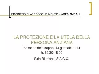 incontro di approfondimento area anziani