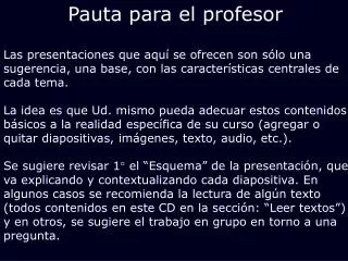 pauta para el profesor ojo diapositivas 1 y 2 no forman parte de la presentaci n para los alumnos