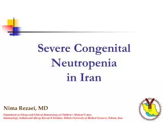 Severe Congenital Neutropenia in Iran