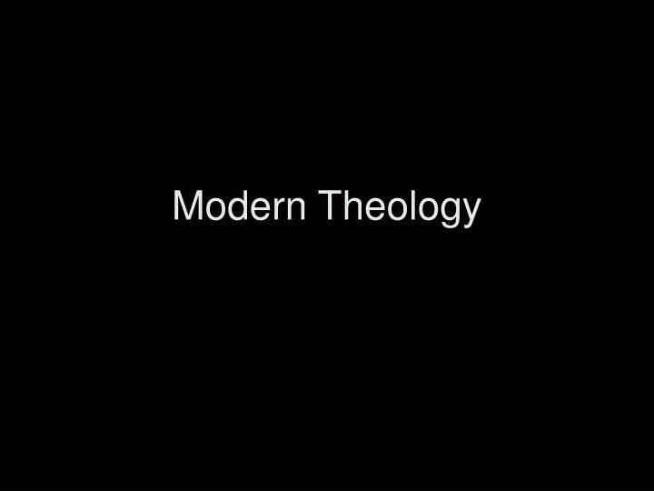 modern theology