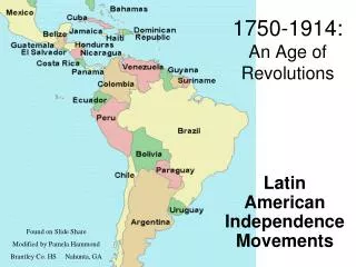 1750-1914: An Age of Revolutions