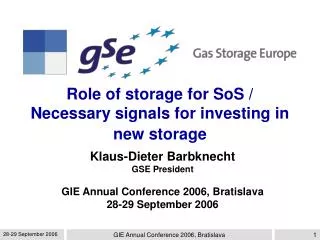 Role of storage for SoS / Necessary signals for investing in new storage