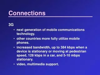 Connections