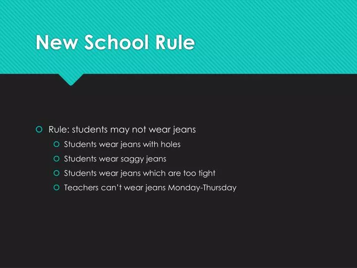 new school rule