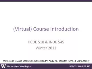 virtual course introduction