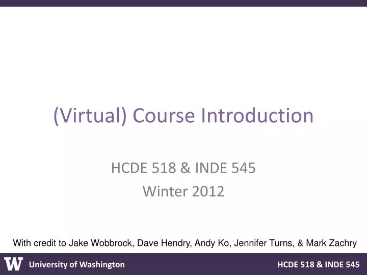 virtual course introduction