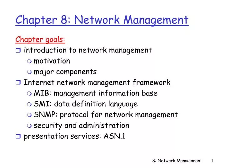 chapter 8 network management