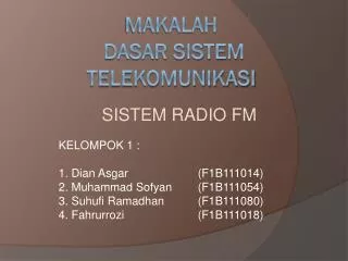 sistem radio fm