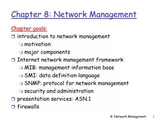 chapter 8 network management