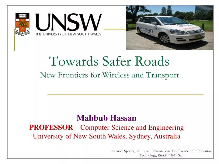 towards safer roads new frontiers for wireless and transport