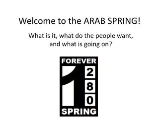 Welcome to the ARAB SPRING!