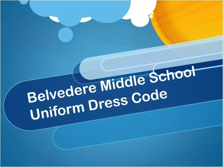 belvedere middle school uniform dress code