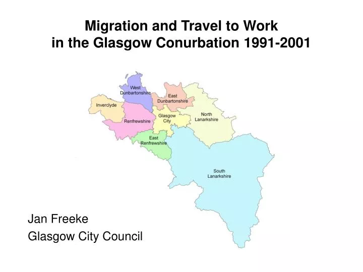 migration and travel to work in the glasgow conurbation 1991 2001