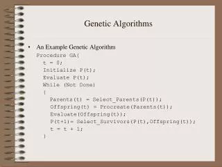 Genetic Algorithms