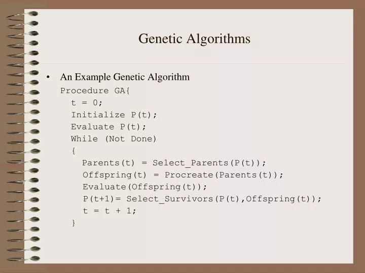 genetic algorithms