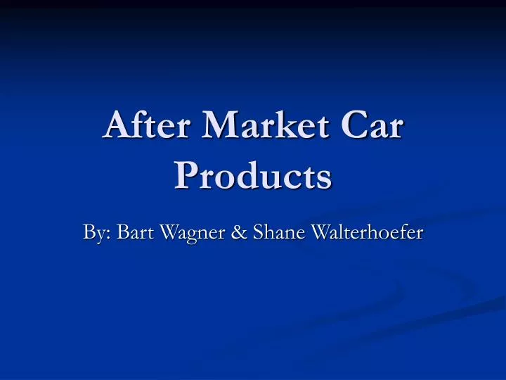 after market car products