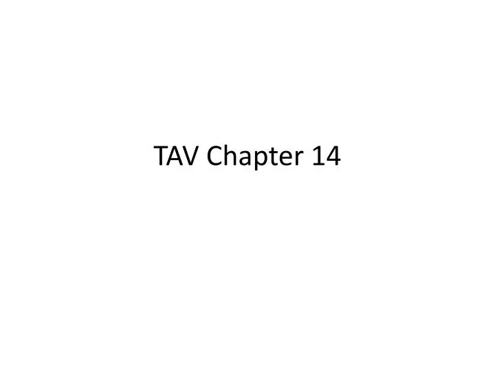 tav chapter 14