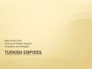 Turkish Empires