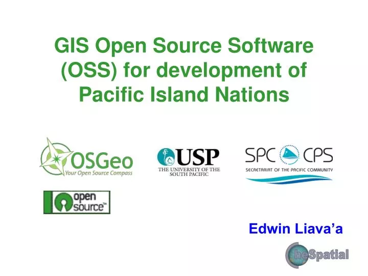 gis open source software oss for development of pacific island nations