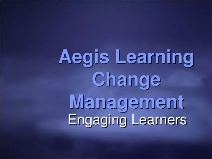 aegis learning change management