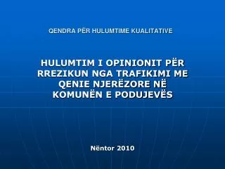 qendra p r hulumtime kualitative