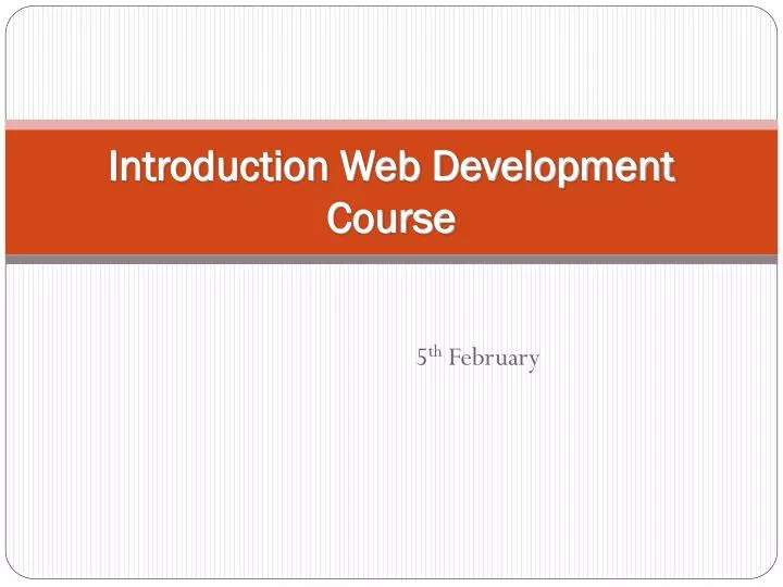 introduction web development course