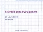 Scientific Data Management - slide 1