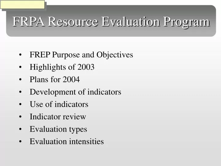 frpa resource evaluation program
