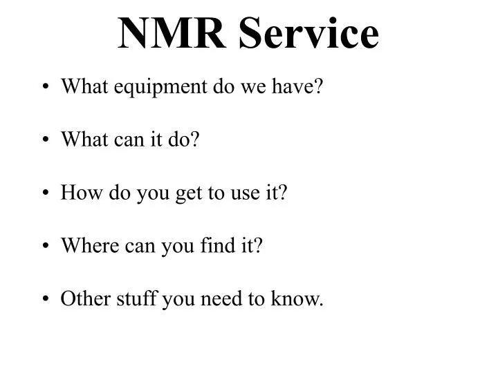 nmr service