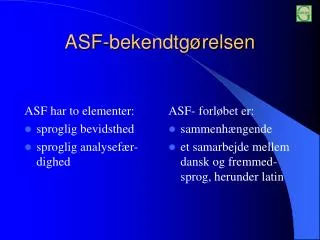 asf bekendtg relsen