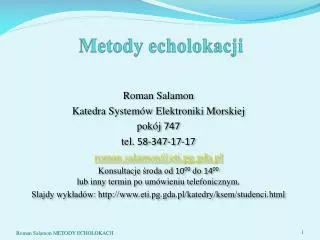 metody echolokacji
