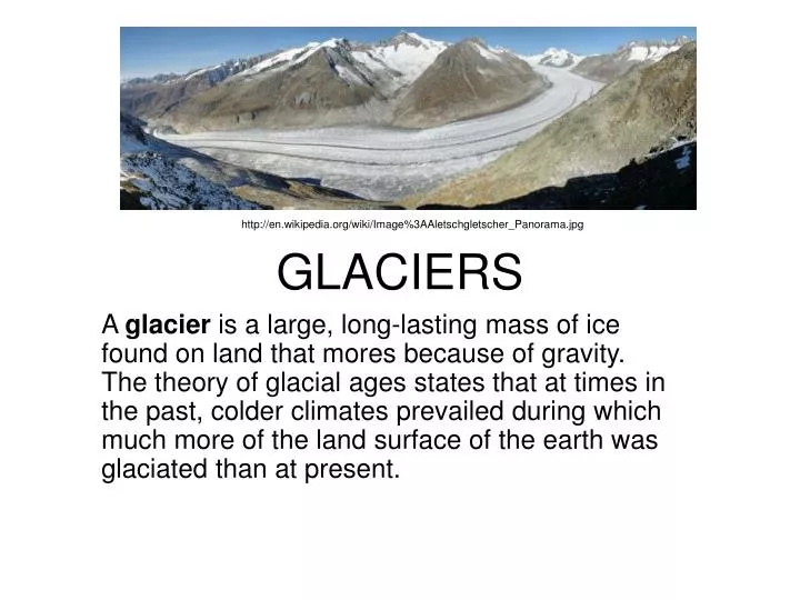 glaciers