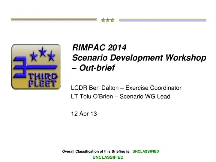 rimpac 2014 scenario development workshop out brief