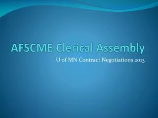 AFSCME Clerical Assembly