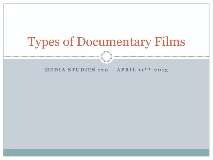 types of documentary films