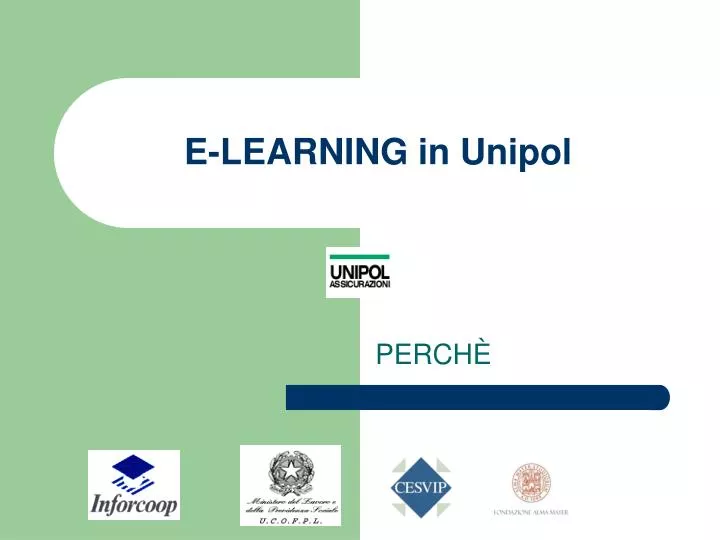 e learning in unipol