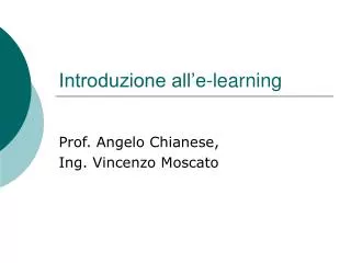 introduzione all e learning