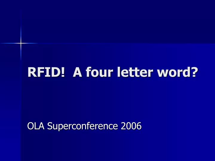 rfid a four letter word