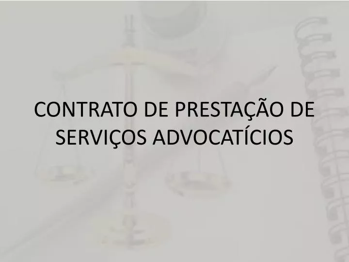 contrato de presta o de servi os advocat cios