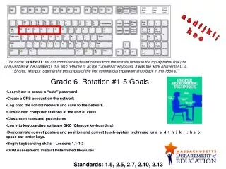 Grade 6 Rotation #1-5 Goals