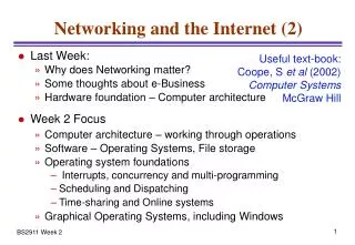 Networking and the Internet (2)
