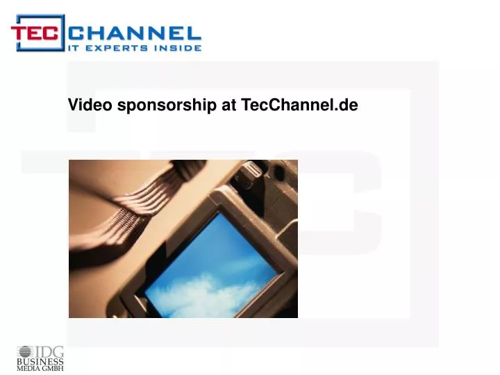 video sponsorship at tecchannel de