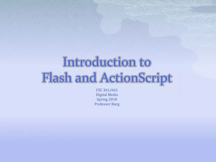 introduction to flash and actionscript