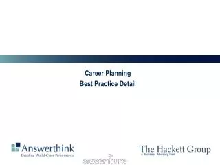 Career Planning Best Practice Detail
