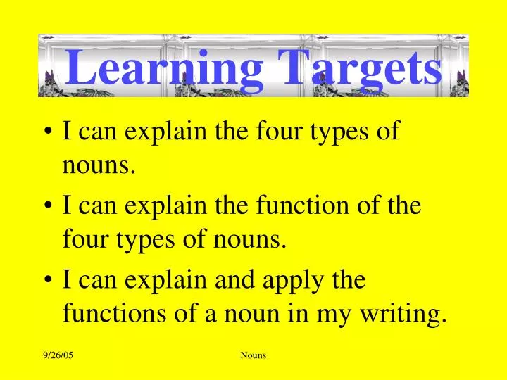 learning targets