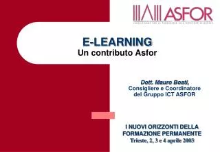 e learning un contributo asfor