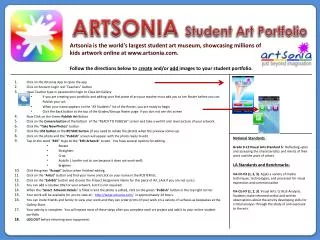 ARTSONIA Student Art Portfolio