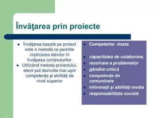 nv area prin proiecte